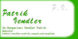 patrik vendler business card